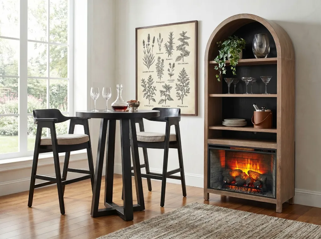 [1527UM-RB30] Wren Barstool with Arms, Cushion Seat (Rivet Breen)