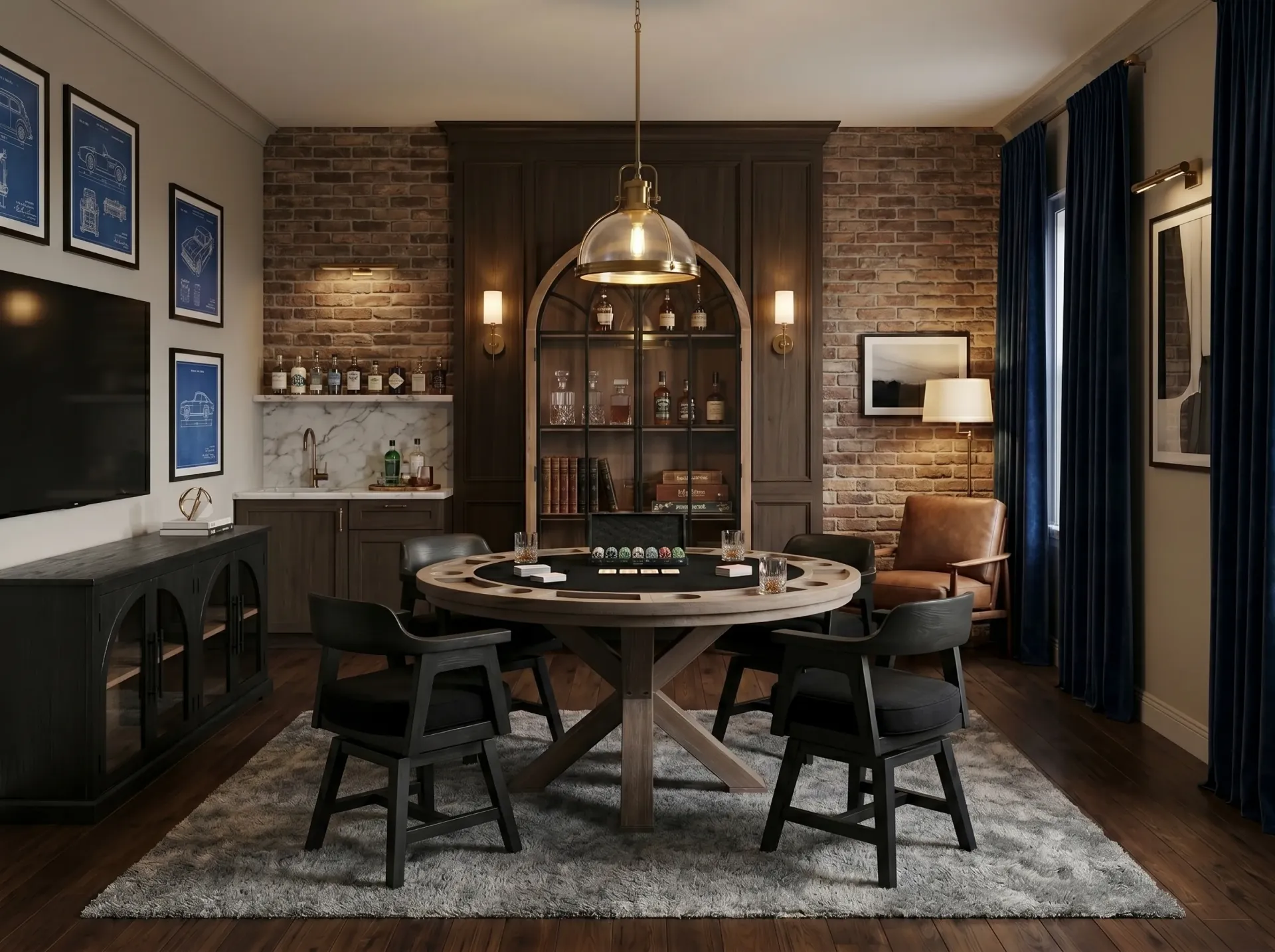 Wren Swivel Chair, Cushion Seat