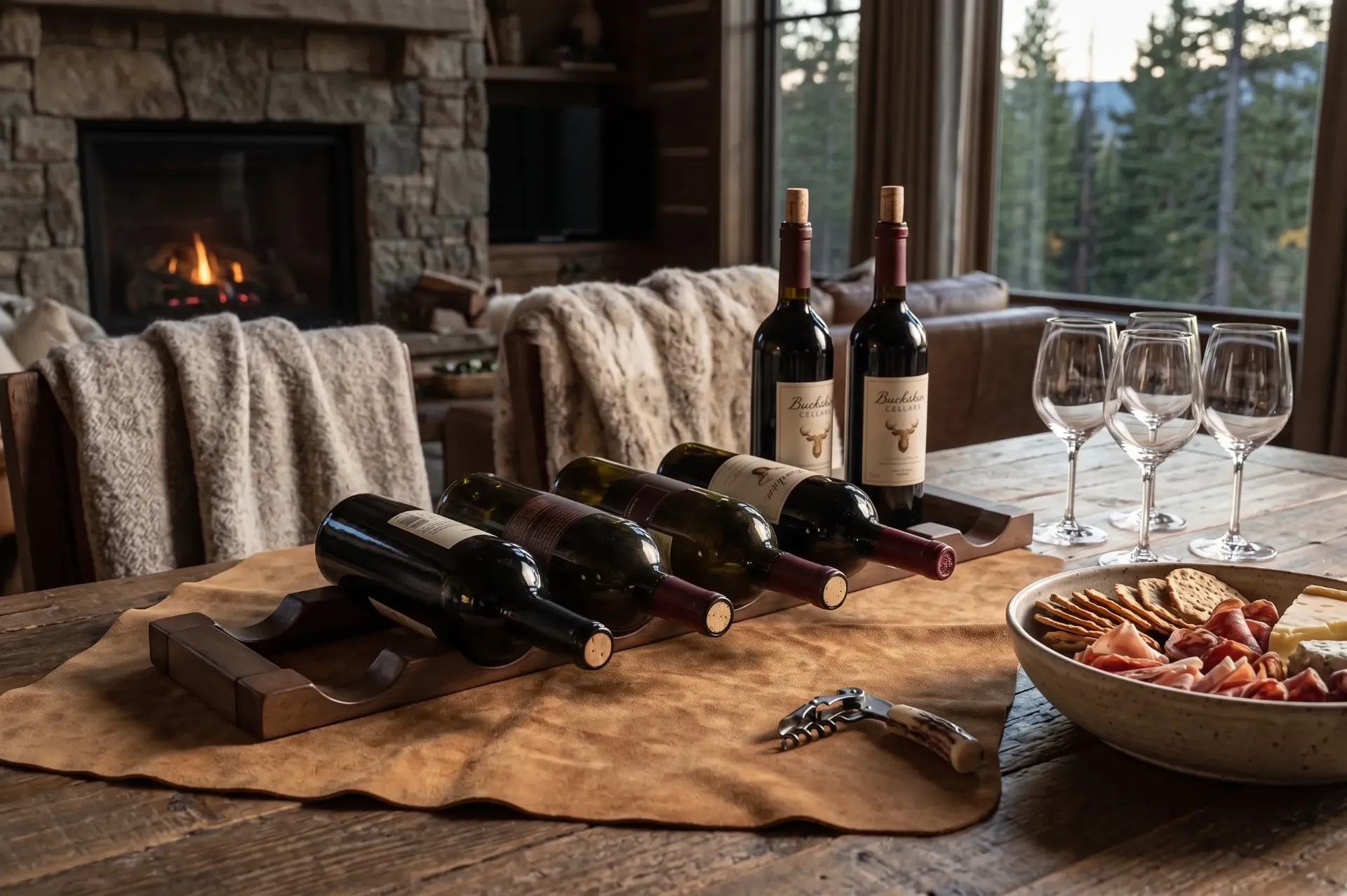 [2186BU] Napa Wine Bottle Holder